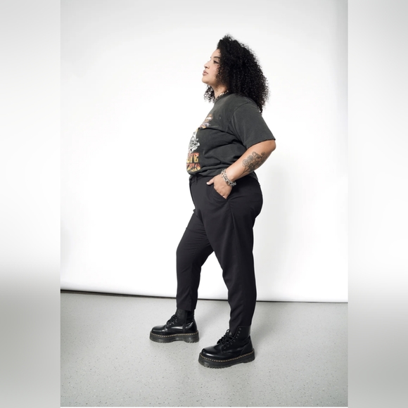 Wildfang Empower Slim Crop Pant Black Size 12 - Picture 3 of 7